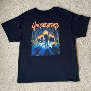 Vintage Goosebumps Black Graphic T-Shirt Adult One Size OS Halloween 90's EUC